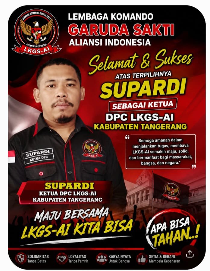 H. Supardi Terpilih Pimpin DPC LKGS-AI Kabupaten Tangerang, Siap Perkuat Soliditas dan Sinergi Organisasi